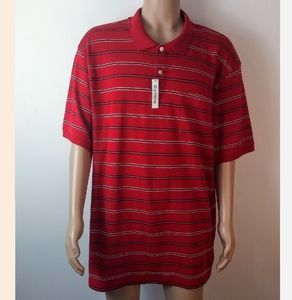 Convington striped red black mens shirt size 3xl
